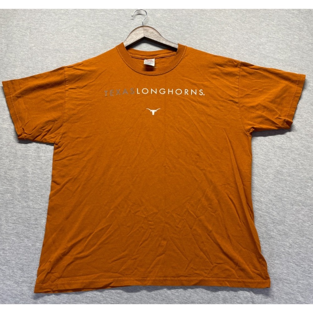 Vintage Texas Longhorns T Shirt Mens Large Burnt Orange Jerzees Football NCAA